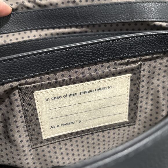 Moleskine Black Leather Clutch Wristlet Minimalist Travel Bag Organizer - Picture 9 of 12